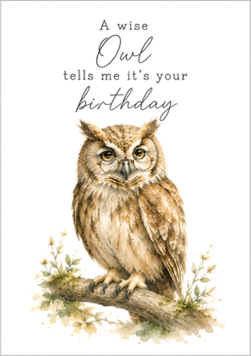 A Wise Owl Tells Me It's Your Birthday