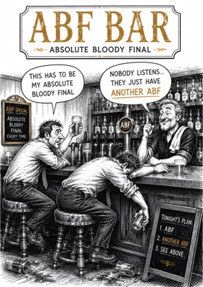 ABF Bar – Absolute Bloody Final