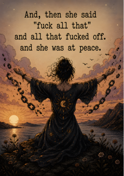 And She Said 'Fuck All That' (At Peace)
