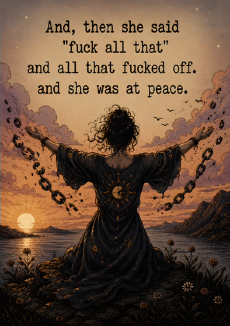 And She Said 'Fuck All That' (At Peace)