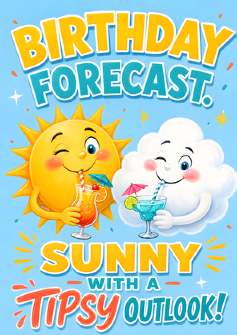 Birthday Forecast (Sunny With A Tipsy Outlook)