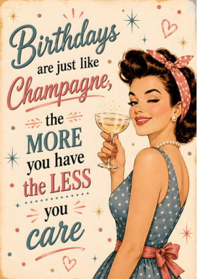 Birthdays Are Like Champagne (The Less You Care)