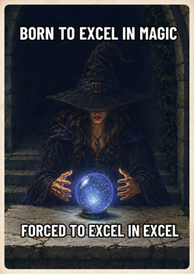 Born to Excel in Magic, Forced to Excel in Excel