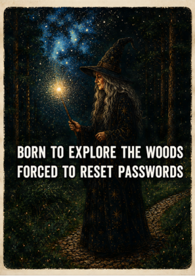 Born to Explore the Woods, Forced to Reset Passwords