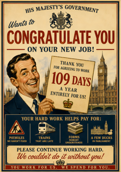 Congrats On Your New Job – 109 Days For The Government