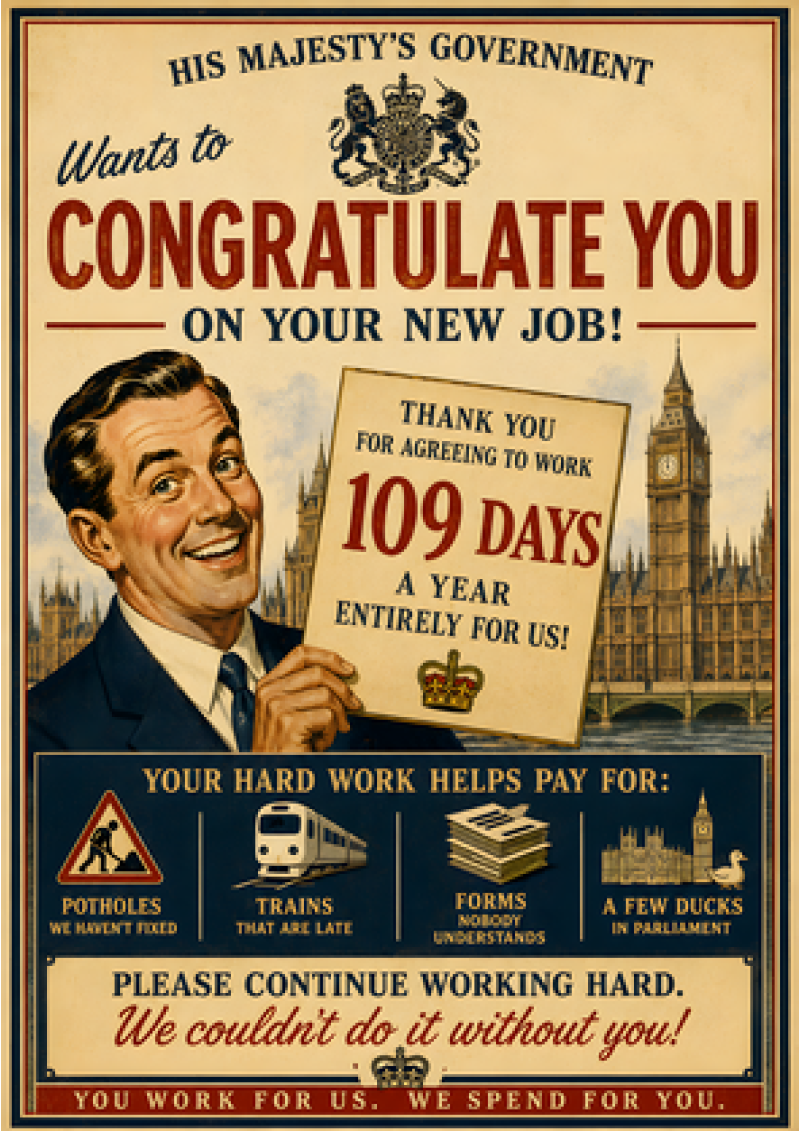 Congrats On Your New Job – 109 Days For The Government