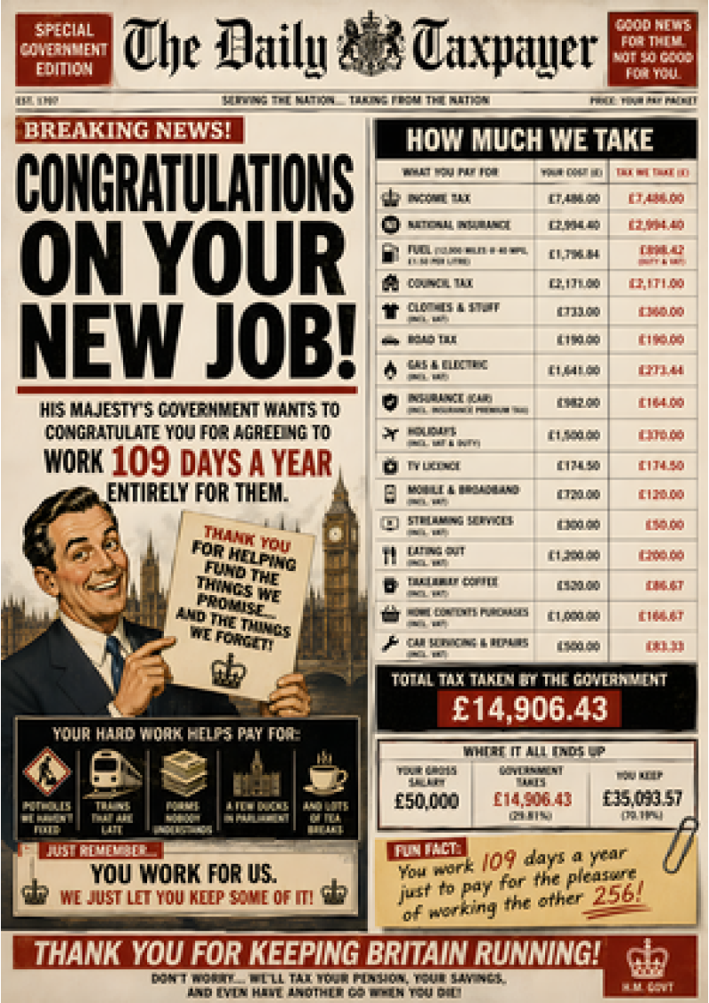 The Daily Taxpayer – Congrats On Your New Job (Tax Breakdown)