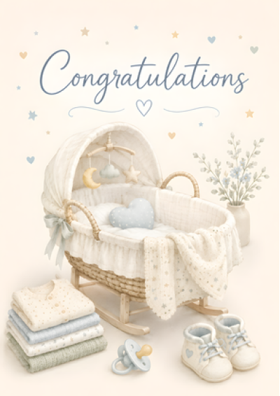 Congratulations New Baby Boy Crib