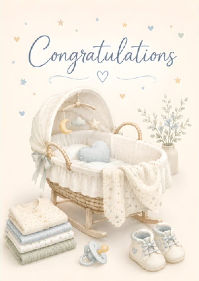 Congratulations New Baby Boy Crib
