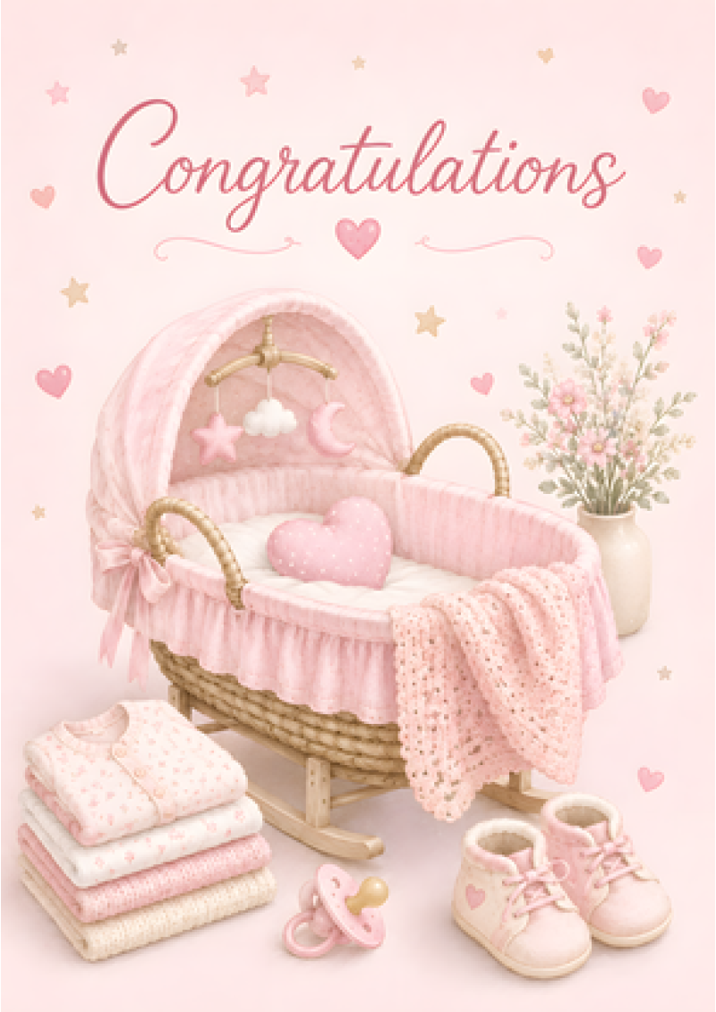 Congratulations New Baby Girl Crib