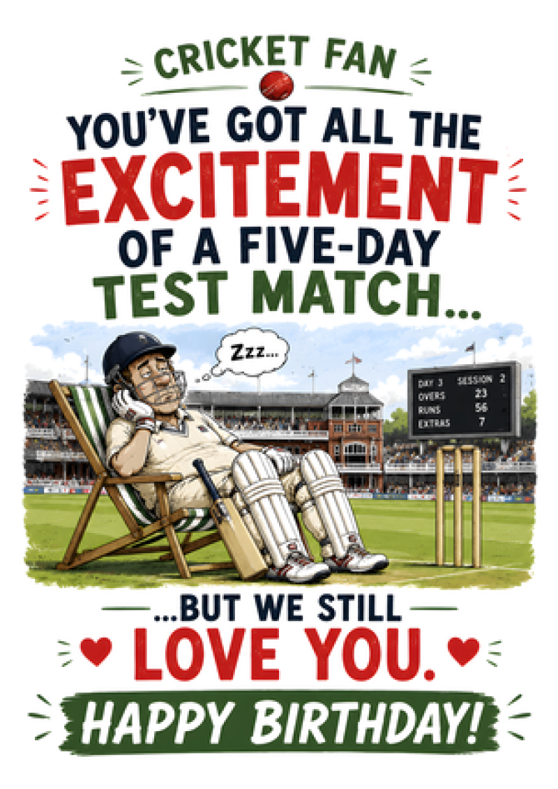 Cricket Fan – Five-Day Test Match