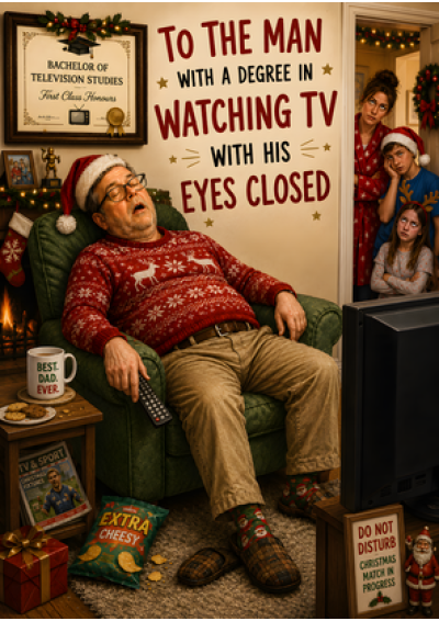 Degree in Watching TV With His Eyes Closed