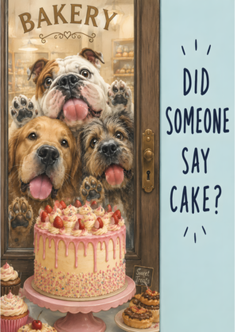 Did Someone Say Cake? (Dogs)