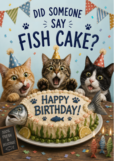 Did Someone Say Fish Cake? (Cats)