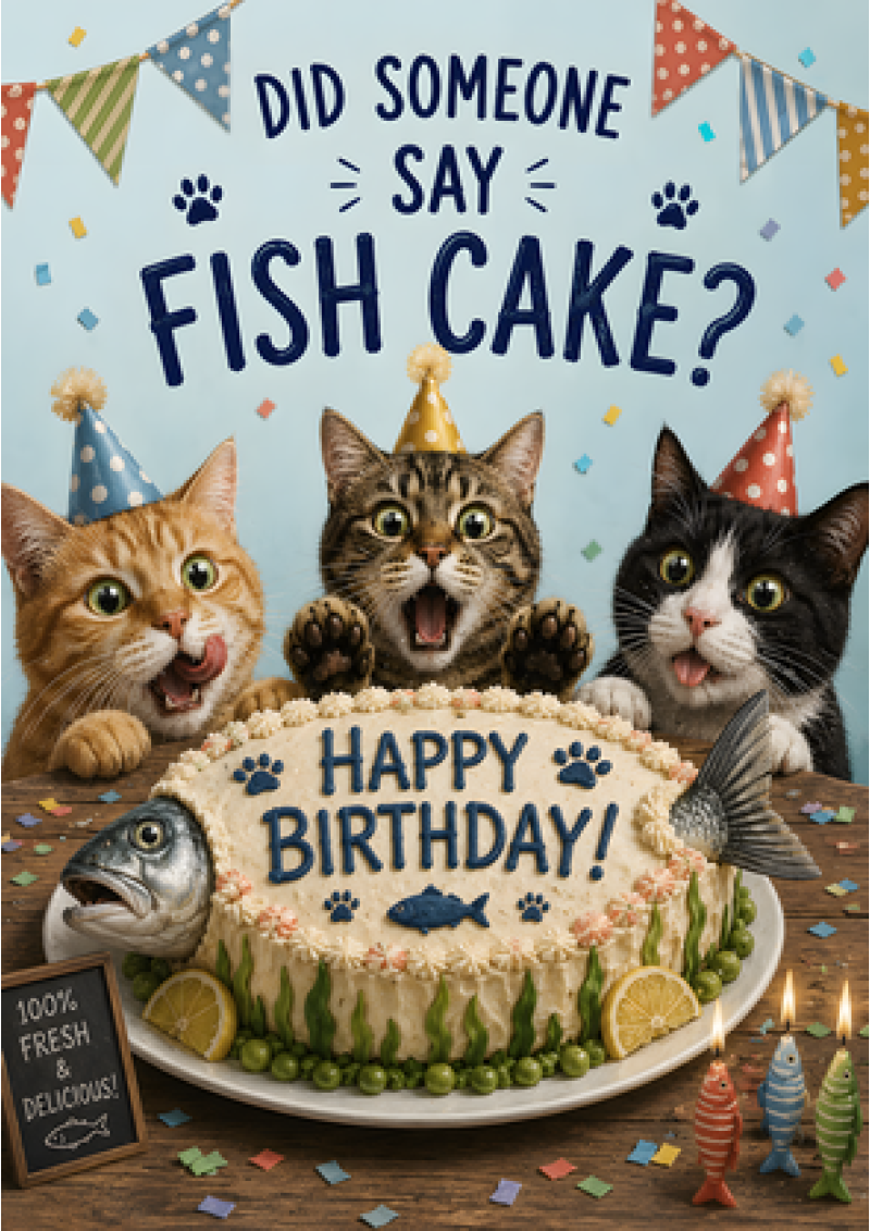 Did Someone Say Fish Cake? (Cats)