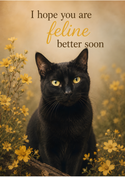 Feline Better Soon (Black Cat)
