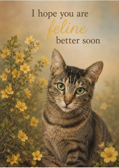 Feline Better Soon (Tabby Cat)