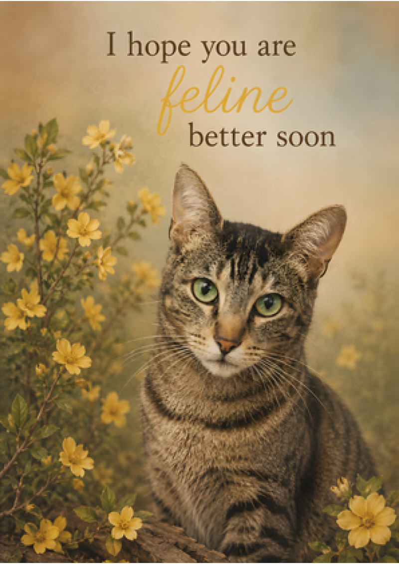 Feline Better Soon (Tabby Cat)