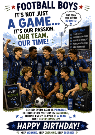 Football Boys Birthday