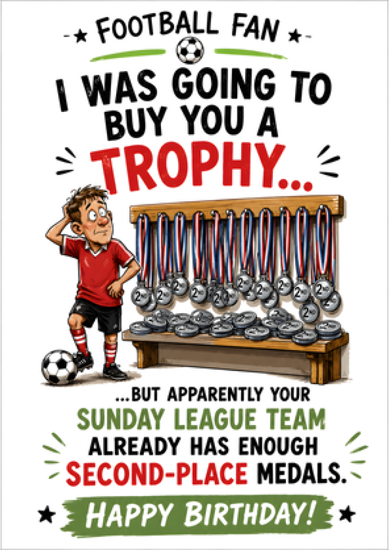 Football Fan – Second-Place Medals