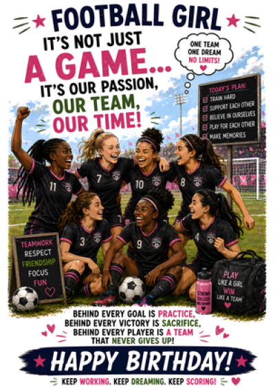 Football Girl Birthday