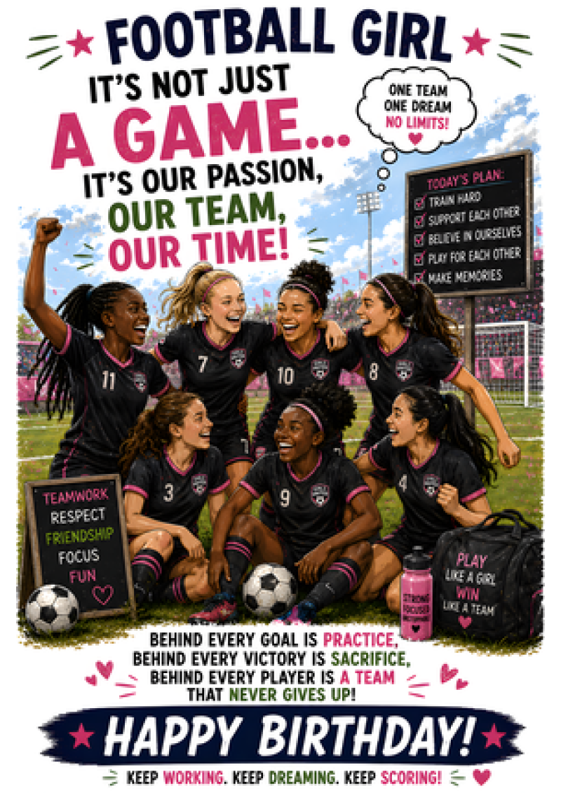 Football Girl Birthday