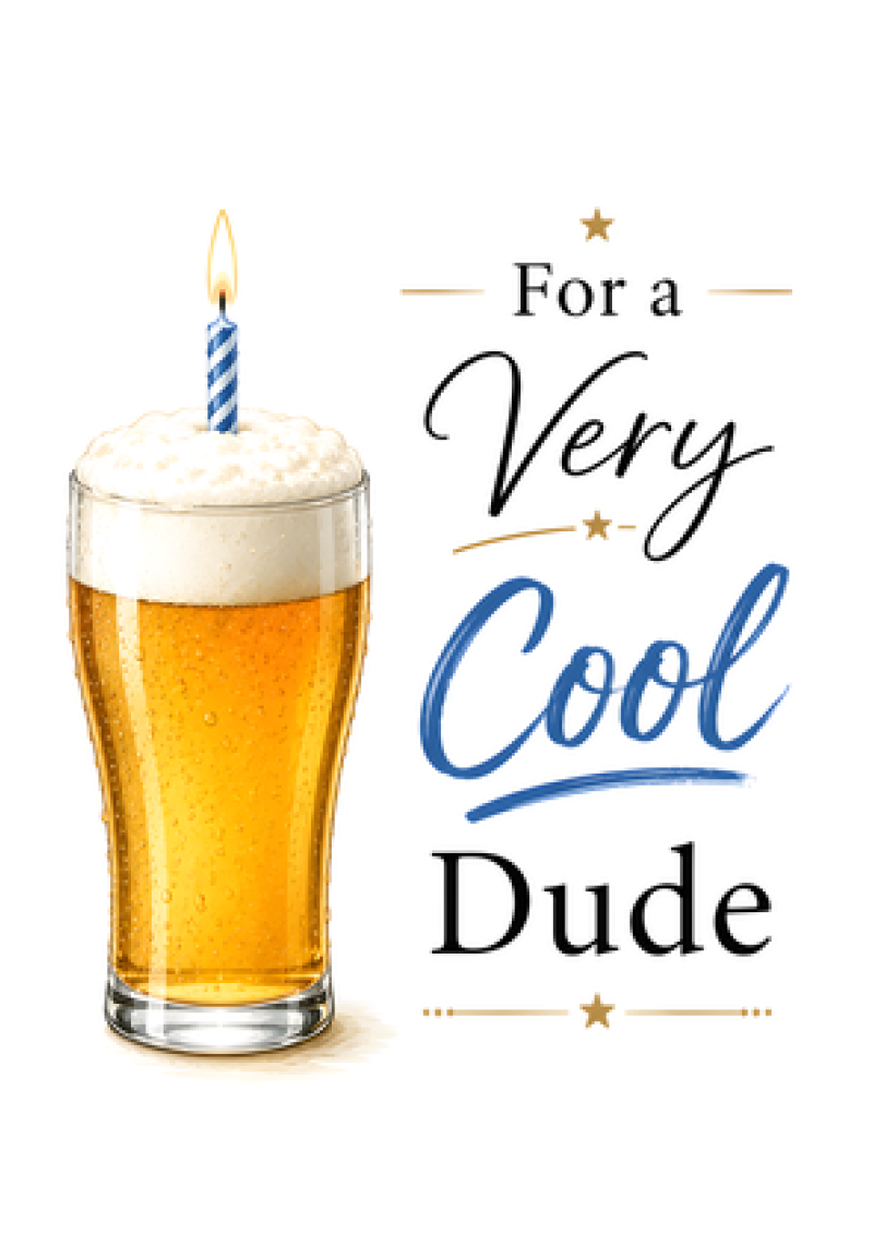 For a Very Cool Dude (Beer)