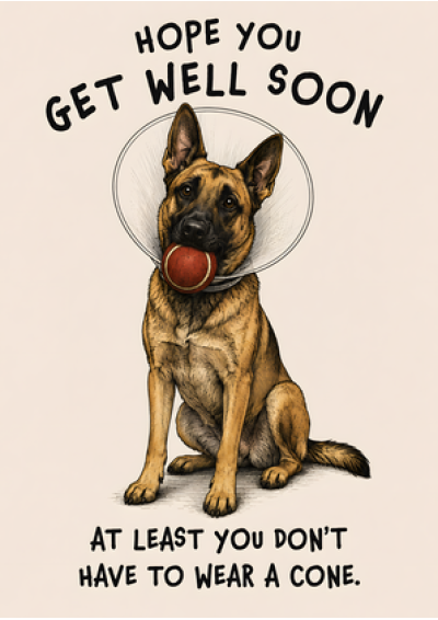 At Least You Don't Have To Wear A Cone (Shepherd)