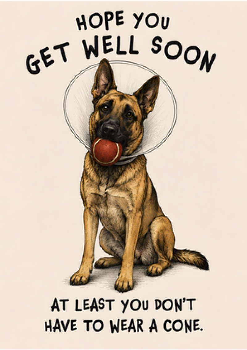 At Least You Don't Have To Wear A Cone (Shepherd)