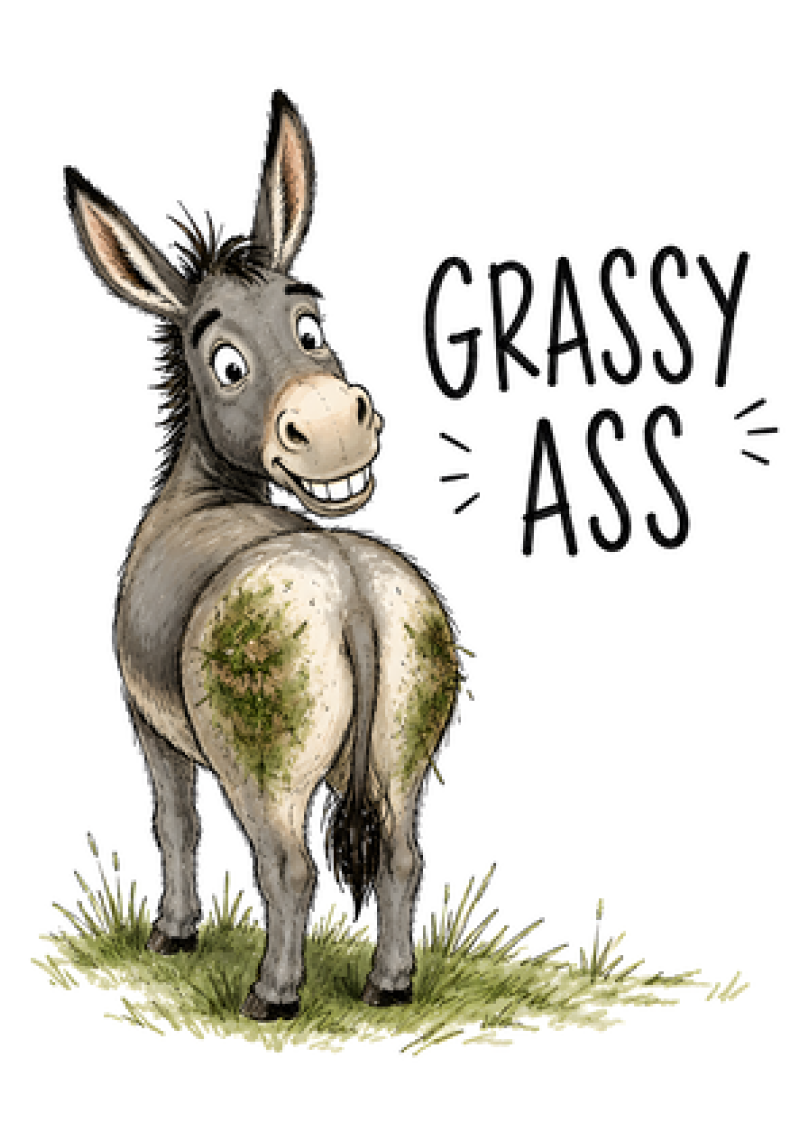 Grassy Ass Donkey Thank You