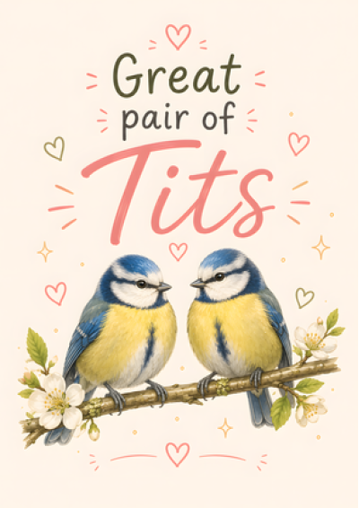 Great Pair Of Tits (Birds)
