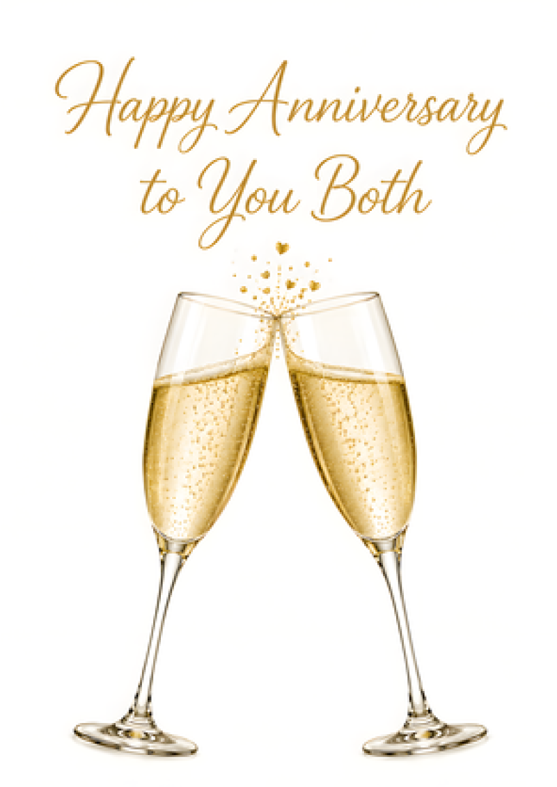 Happy Anniversary to You Both (Champagne)