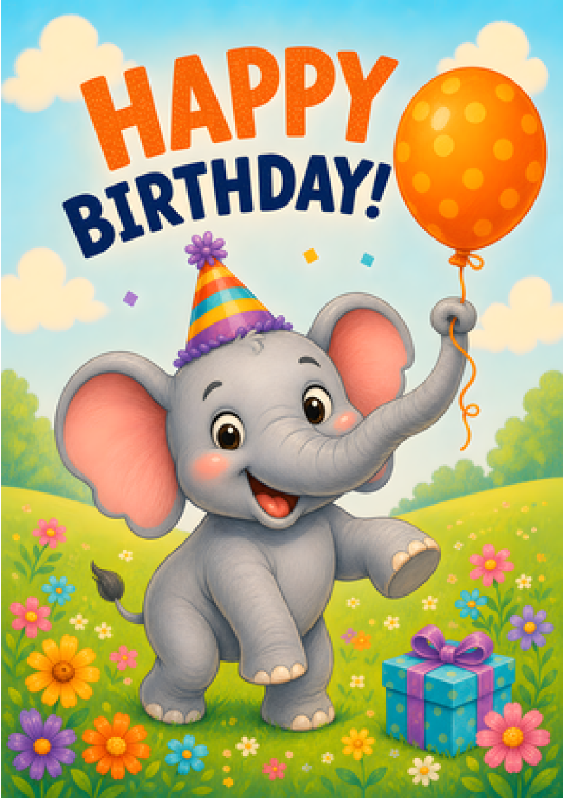 Happy Birthday Baby Elephant
