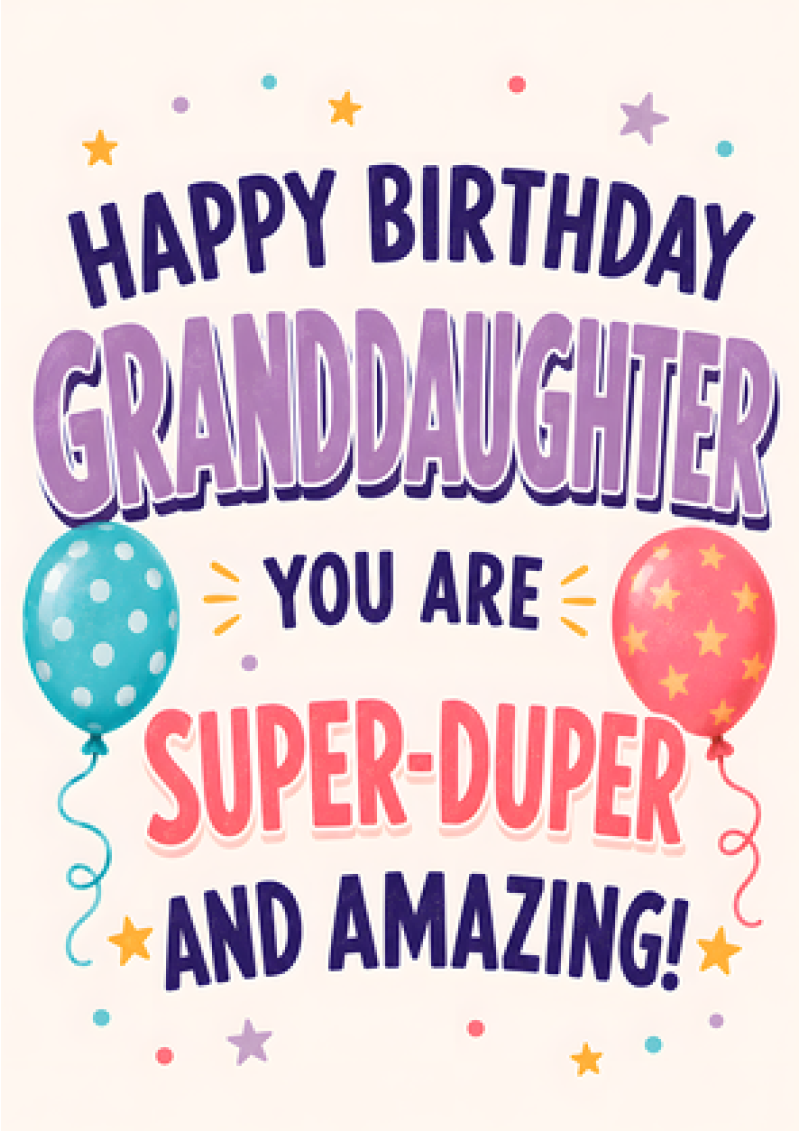 Happy Birthday Granddaughter