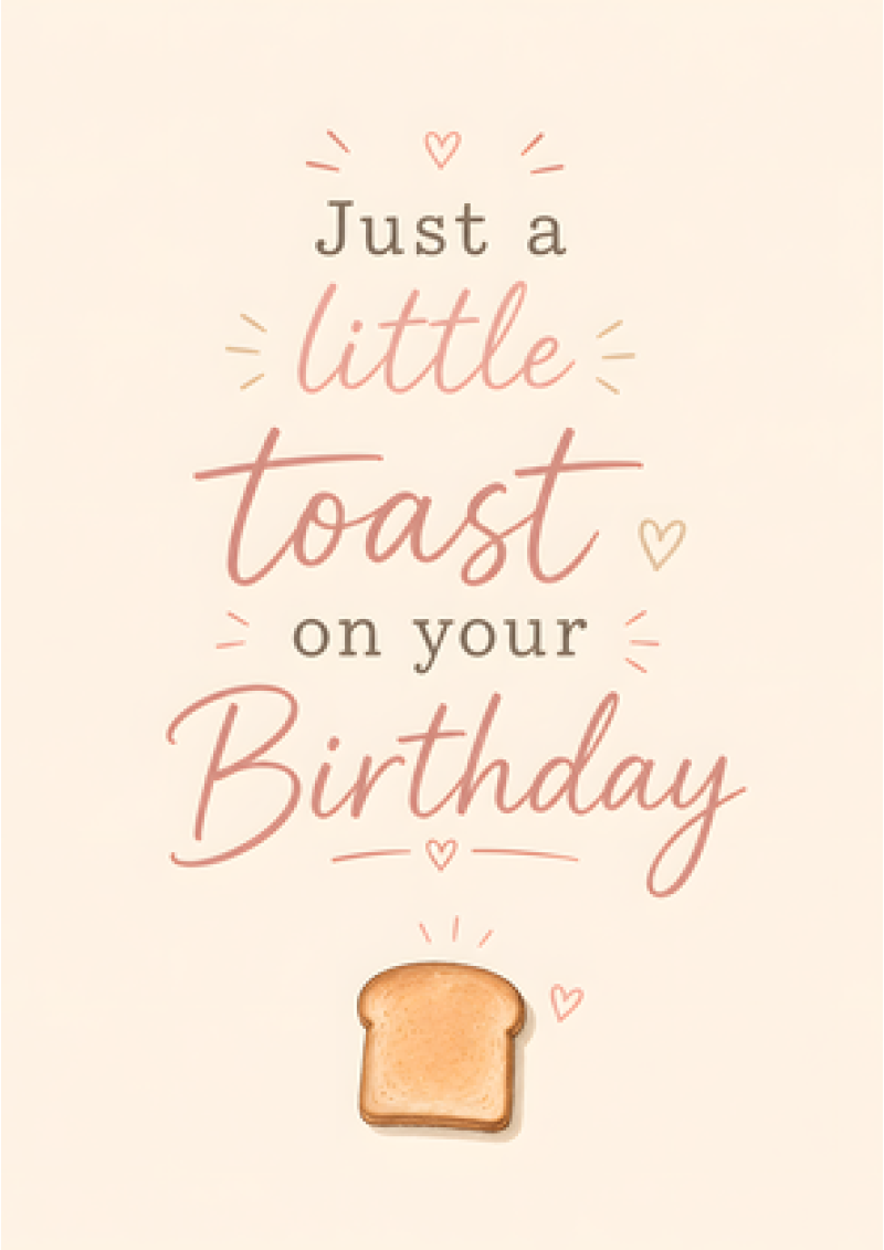 Just a Little Toast on Your Birthday