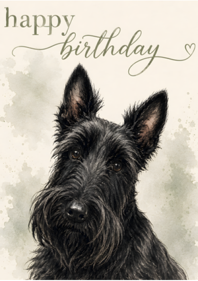 Happy Birthday - Scottie Dog