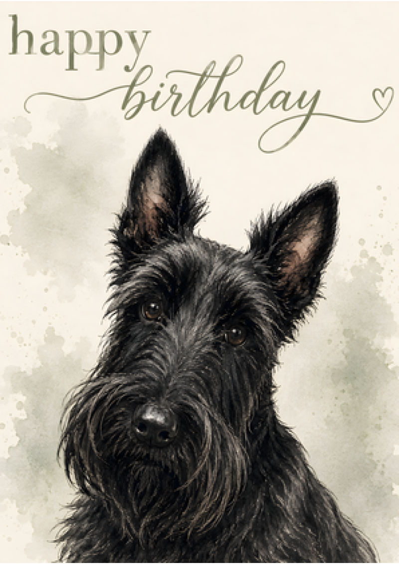 Happy Birthday - Scottie Dog