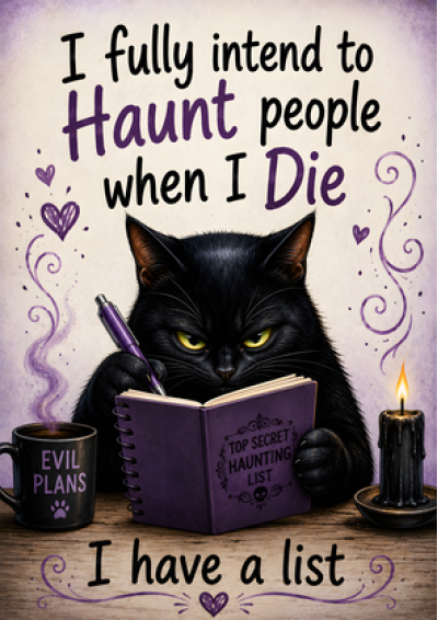 I Fully Intend To Haunt People When I Die (Cat)