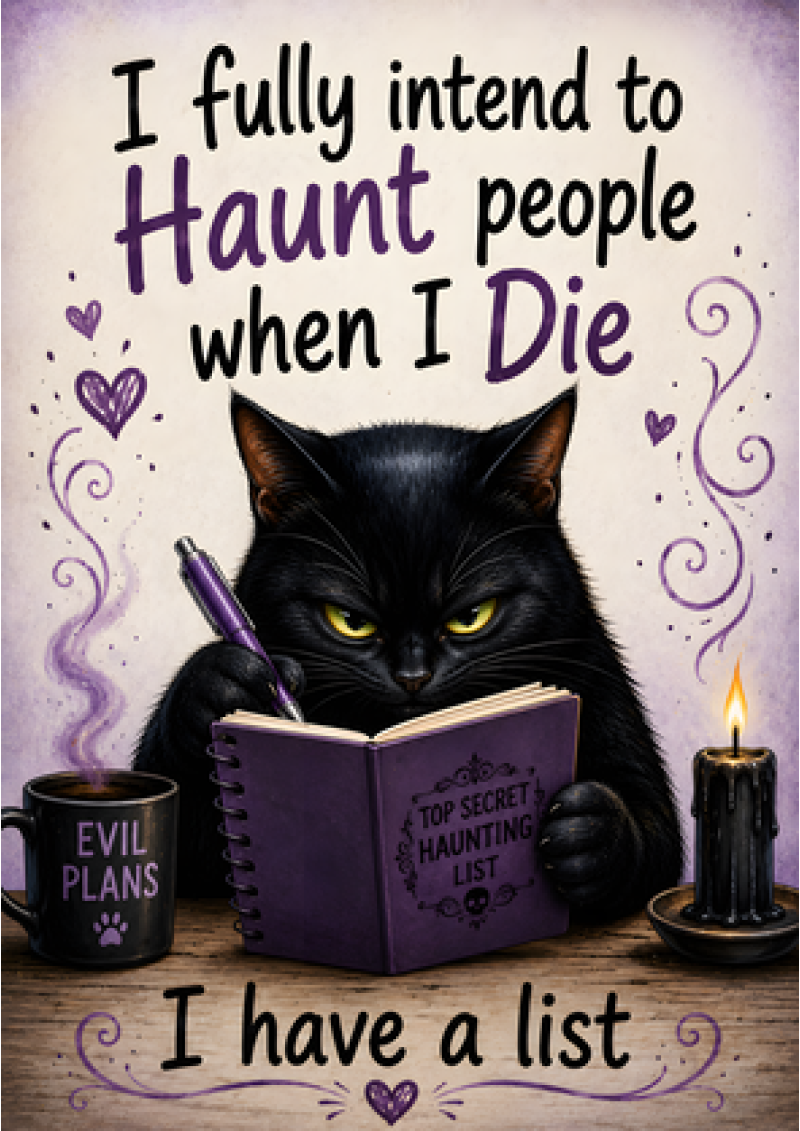 I Fully Intend To Haunt People When I Die (Cat)