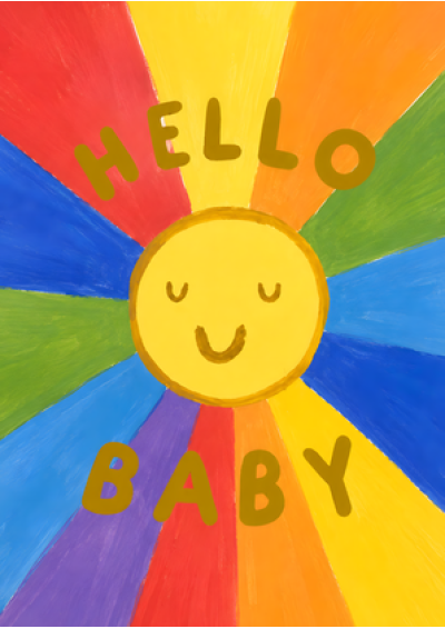 Hello Baby - Rainbow Sun