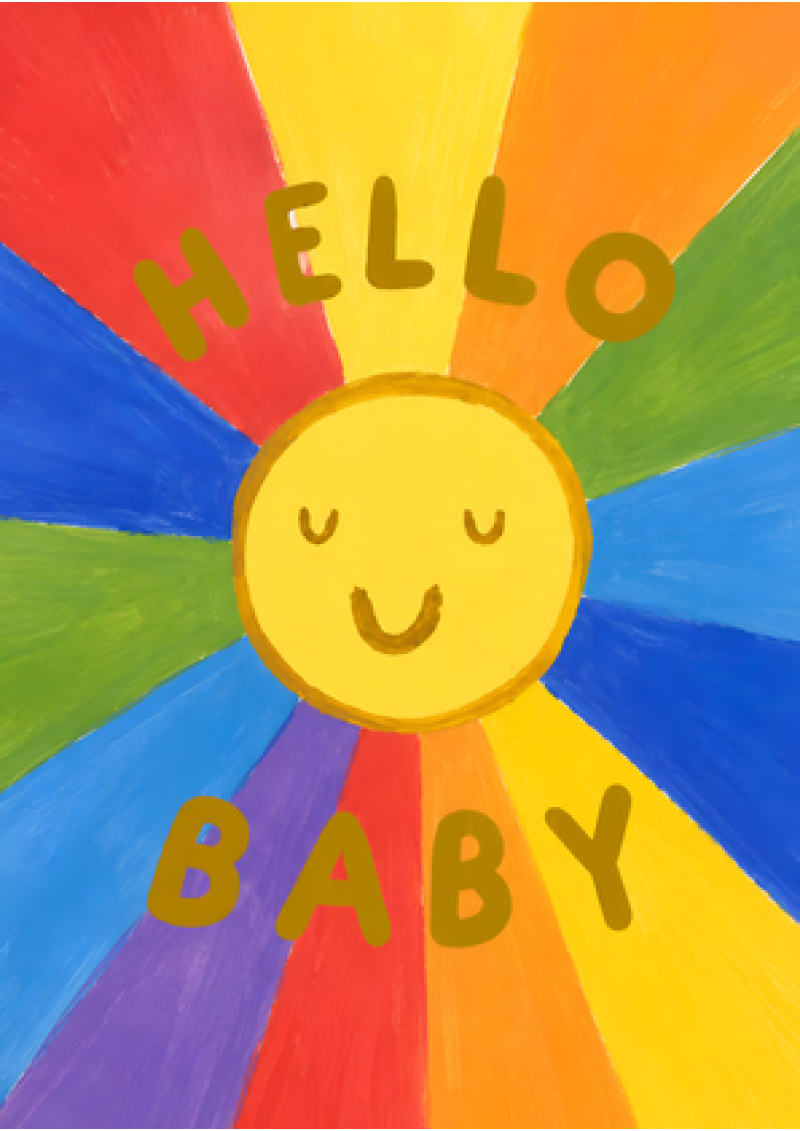 Hello Baby - Rainbow Sun