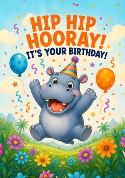 Hip Hip Hooray (Hippo)