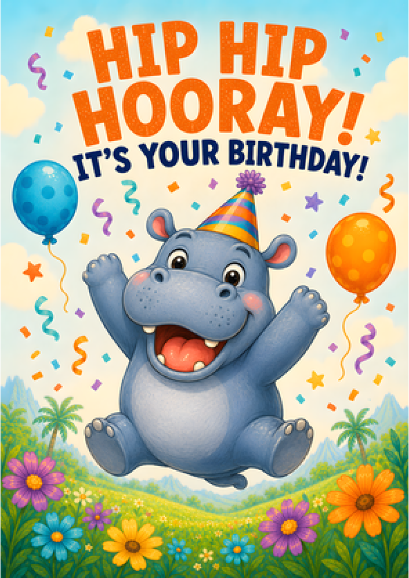 Hip Hip Hooray (Hippo)