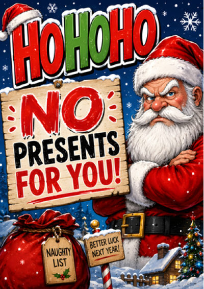 Ho Ho Ho, No Presents for You!