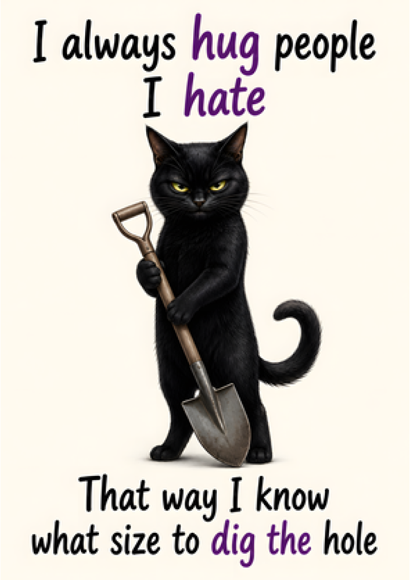 I Hug People I Hate (Shovel Cat)