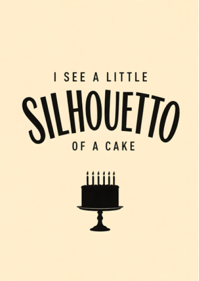 Silhouetto Of A Cake