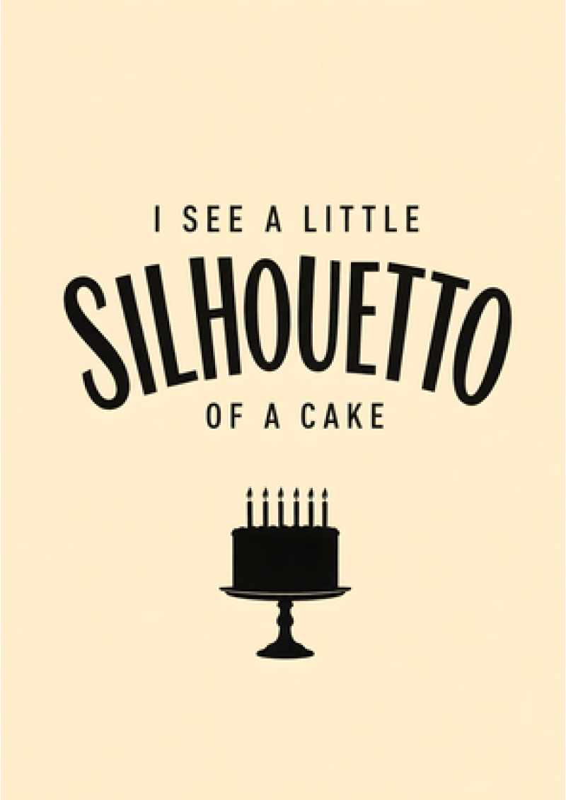 Silhouetto Of A Cake