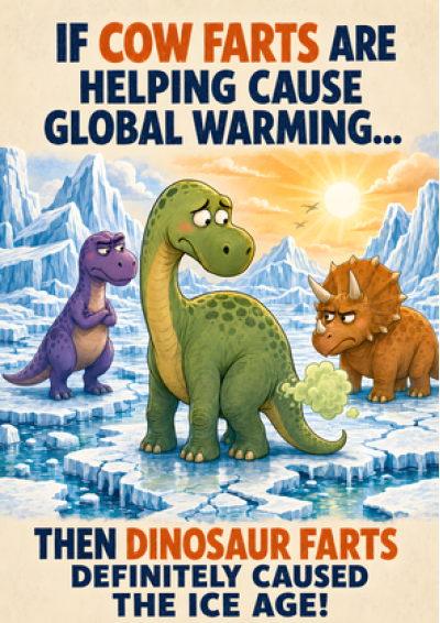 Dinosaur Farts Caused The Ice Age