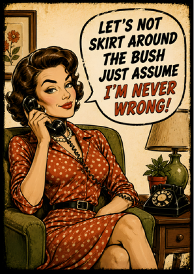 Let's Not Skirt Around the Bush – I'm Never Wrong