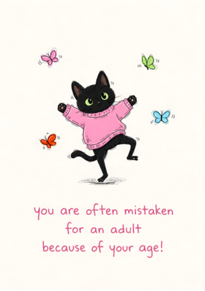 Mistaken For An Adult (Cat)